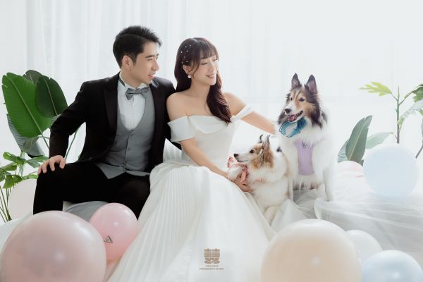 寵物婚紗怎麼拍？3 大準備重點＋注意事項，新人帶毛孩也能輕鬆入鏡